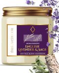 ThinkArtDecor Scented Soy Wax Candle, 450 gm, 35-40 Hrs| Luxury Aroma Therapy Votive Jar with 2 Aromatic Tea Lights | Scented Candles for Home Decor Gift Set | Fragrance English Lavender & Sage