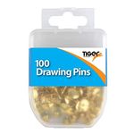 Tiger : Brass Drawing Pins : Pack of 100