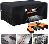 Enzeno Cube Garden Furniture Covers Waterproof with Air Vent, 200X200cm, Oxford Fabric Outdoor Patio Table Covers, Garden Square Chair and Table Rattan Sofa Cover for outside…