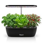 Nouri Hydroponics Growing System, 12 pod Smart Indoor Herb Garden Kit with LED Grow Lights, Hydroponic Herb Garden Indoor for Plant Lovers, Gardeners, Kitchen, Tomato Seeds Included