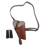 warreplica US WWII M3 Brown Leather Shoulder Holster w/1911 .45 Wood Grip - Reproduction