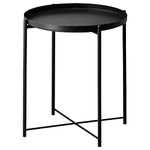 Ikea GLADOM Alloy Steel Tray Table (Black , 45x53 cm/17 1/2x20 5/8")