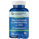 Carbamide Forte Multivitamin Tablet For Men | Multi vitamin For Men With Probiotics For Immunity & Energy | Multivitamin Tablets For Men For Bones and Joints Support | Multivitamin For Men With Ginseng Extract | Men Multivitamin Supplement | Multivitamin Men With Zinc, Multivitamins, Multiminerals - 120 Veg Multivitamin Men Tablets
