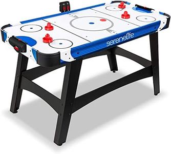 SereneLife 54" Air Hockey Game Table with 2X Stronger Motor, Digital LED Scoreboard, Puck Dispenser & Complete Accessories