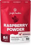 Jungle Powders Freeze Dried Raspberry Powder 7 Ounce Bag, Powdered Unsweetened Freeze Dried Raspberries, Additive, Filler, and GMO-Free Red Superfood Extract for Baking