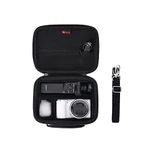 XANAD Hard EVA Case for Sony Alpha ZV-E10 / Sony Alpha ZV-E10L APS-C Mirrorless Interchangable-Lens Vlog Camera with Handgrip (Black with Shoulder Straps)