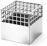 Georg Jensen Designer Matrix Medium Cube Vase, Mirror Polished Stainless Steel, Flower Arrangement, Home Décor, Wedding Gift