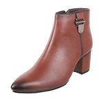 Metro Women Maroon Ankle Boot UK/7 EU/40 (31-66)