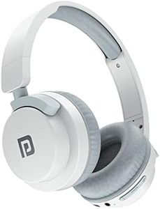 Portronics Muffs M2 Bluetooth Headphones Over Ear with Upto 40 Hrs Playtime, 40mm Dynamic Drivers, AUX 3.5mm, Powerful Bass, Laptop & PC Support,Type C Charging Port, Foldable Design(White)