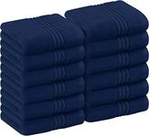 Utopia Towels - 12 Pack Luxury Wash Cloths Set (30 x 30 CM) 100% Cotton Ring Spun, Highly Absorbent and Soft Feel Washcloths for Bathroom, Spa, Gym, and Face Towel (Navy)