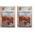 Foodie Puppies Superbone All Natural Chicken Sticks Dog Treat, 9 in 1 (Salmon Oil - Pack of 2) | Highly-Digestible Training Chew Treat | Healthy and Tasty Snack Suitable for All Breeds of Dogs