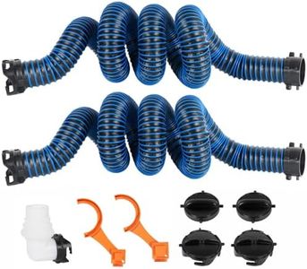 OUTPRIZE 20FT RV Sewer Hose, 24 Mil Heavy Duty TPE Material for Abrasion Resistance and Crush Protection, Camper Sewer Hose Kit with Pre-Attached Bayonet Fittings, 4-in-1 Adapter Elbow and Wrench
