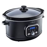 Cooks Professional Digital Slow Cooker | Slow Cookers with Glass Lid & 2 Heat Settings | Including Delay & Keep Warm Function | One Pot Cooker with Timer Delay for Large Family | 3.5 Litres