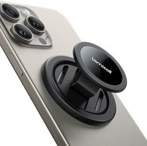 Lamicall Magnetic Phone Grip Holder for Mag Safe - [Soft Leather] Loop Grip, Super Magnet 360° Rotation Phone Grip, Cell Phone Ring Holder for Mag Safe for iPhone 16 15 14 13 12, for All Phones