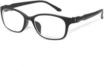 LJIMI Nearsighted Distance Glasses For Men and Women Retro Myopia Glasses TR90 Lightweight Shortsighted Eyeglasses Black Full Frame Eyewear Blue Light Filter Spectacles THESE ARE NOT READING GLASSES