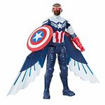 Marvel Studios Avengers Titan Hero Series Captain America Action Figure, 30-cm Toy, Includes Wings, for Children Aged 4 and Up