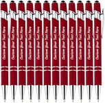 KOLOWKO Personalized 2-in-1 Ballpoint Pen & Stylus - Custom Text/Name/Message - Bulk Order Up to 1000 Pens for Business, Graduation, Anniversary