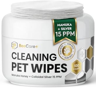 BeeCare+ Cleaning Pet Wipes: Dog Ear Wipes with Colloidal Silver 15 PPM