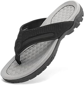 Pulltop Flip Flops for Men, Mens Thong Sandals Waterproof Shower Sandals Summer Outdoor Slippers Non Slip Beach Sandals for Men