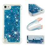 Asdsinfor iPod Touch 7 Case,iPod Touch 6/ iPod Touch 5 Glitter Liquid Cute Clear Flowing Quicksand TPU Case with Anti-Fall Belt Bumper Corner Shockproof Case for iPod Touch 7 Blue Love LSYB