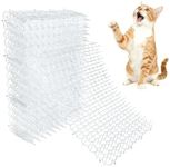 OCEANPAX Clear Scat Mat for Cats 16 x 13 Inch, 10 Pack Transparent Cat Deterrent Mat with 1 Inch Spikes, Indoor Outdoor Pet Training Mat to Keep Cats Off Sofa, Counter & Garden