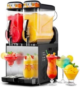 ICEVIVAL 30L Double Tanks Commercial Slushie Machine, Margarita Frozen Drink Machine with Independent Controls & LED,Commercial Slushy Machine Top for High-Traffic Bars Restaurants, ETL Certificated