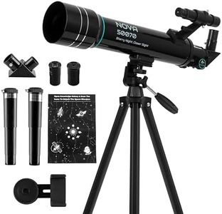 Audavibe Professional 150x Refractor Telescope with Long Adjustable Stand, Arya's Space Odyssey App & High Magnification for Astronomy Beginners, Star Gazing & Cosmic Exploration (50070)