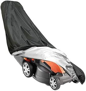 VVHOOY Heavy Duty Lawnmower Cover Large Protective Garden Lawn Mower Cover Waterproof Dustproof 210D Oxford Mower Cover Outdoor/Indoor Protector with Draw String & Storage Bag,1.9m x 0.6m x 1.1m