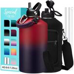1 Gallon Water Bottle with Straw -