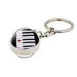 Keychain 2 Pieces Music Piano Symbo