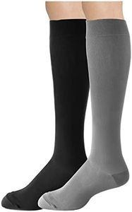 BE SHAPY Compression High Knee Socks for Daily Use Medias Largas de Compresión 2 Pack