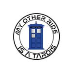 Bargain Max Decals - My Other Ride is a Tardis Circle - Sticker Decal Notebook Car Laptop 5" x 5" (Color)