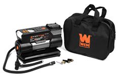 WEN AA2230 12V 100 PSI 1.25 CFM Portable Air Compressor and Tire Inflator with Carrying Case