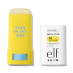 e.l.f. Suntouchable Invisi-Stick SPF 50, Sunscreen Stick for Face, Water Resistant, No White Cast, Non-Greasy Feel, Infused with Bisabolol & Sunflower Seed Oil, Vegan & Cruelty-Free