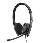 Sennheiser PC 8.2 USB On-Ear Headset With In-Line Volume Control - Secure Fit Headband - No Slippage - Passive Noise-Cancellation Adjustable Microphone - for Internet Telephone Users and E-Learners