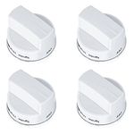 Upgrade WPW10339443 Gas Stove burner Knobs replacements, Compatible with White Whirlpool Gas Stove Range Oven Knobs, Replacement Part for W10339443(4 Pack)