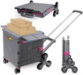 Foldable Utility Cart with Stair Cl