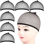 Fandamei 6PCS Wig Cap, 6PCS Black M