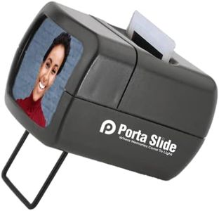 Porta Slide PS-E2 Illuminated Slide Viewer, Battery-Operated Hand Held Slide Viewer, Portable Slide Viewer, Picture Slide Viewer for 2X2 & 35mm Photos & Film, Photo Slide Viewer, Made in Europe