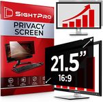 SightPro 21.5 Inch Computer Privacy Screen Filter for 16:9 Widescreen Monitor - Privacy and Anti-Glare Protector