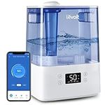 LEVOIT Humidifier for Bedroom Large Room Home, Smart WiFi Alexa Control, 6L Top Fill Cool Mist Humidifiers for Plants, Baby, Ultrasonic, Essential Oil Tray, Auto Mode, Night Light, Quiet, Blue