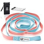 Tumaz Stretch Strap - 10 Loops & Non-Elastic Band - The Perfect Stretching Strap for PT(Physical Therapy), Yoga, Workout, Pilates, Dance - [Extra Thick, Durable, Soft - Comes with Travel Bag]