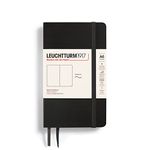 LEUCHTTURM1917 - Notebook Softcover Pocket A6-123 Numbered Pages for Writing and Journaling (Plain, Black)