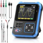 【Upgraded Model 10X Probe] DSO-TC3 Oscilloscope 3-in-1 Handheld Oscilloscope DDS Signal Generator Transistor Tester Oscilloscope 500Khz Bandwidth 10MSa/s Sampling Rate, 6 Types of Waveforms