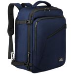 MATEIN Weekender Backpack, Durable Large Capacity Travelling Suitcase Backpack with Strap for Clothes, Expandable Flight Approved Business Carry on Backpack for International Travel, Blue