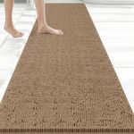 Bcoimo Long Bathroom Rug 60" x 24", Absorbent Non Slip Bath Mat, Washable Quick Dry Bathroom Runner Rug for Shower, Tub, Sink and Vanity