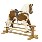 "SKEWBALD" Handmade Rocking Horse MARS VI Cheval à bascule MJmark