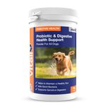 Dog Probiotic Powder for Gut Health, Digestive Support, Probiotics for Dogs with 525 Million CFU Per Serving, Enriched with Prebiotics, Probiotics & Postbiotics, Dog Digestive Supplements, UK Supplier