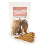 Dragonfly Products - 12 Pieces Air Dried Cows Ears Dog Treats | Natural Grain Free | Hypoallergenic & Low Fat | 100% EU | Dental Health | Gluten Free Whole Beef Ear Chew