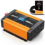 Ampeak 2000W Power Inverter with Remote 17 Safe Protections Inverter 12V to 110V 6.2A USB Ports 3AC Outlets for Outdoor Activites,Emergency,RV